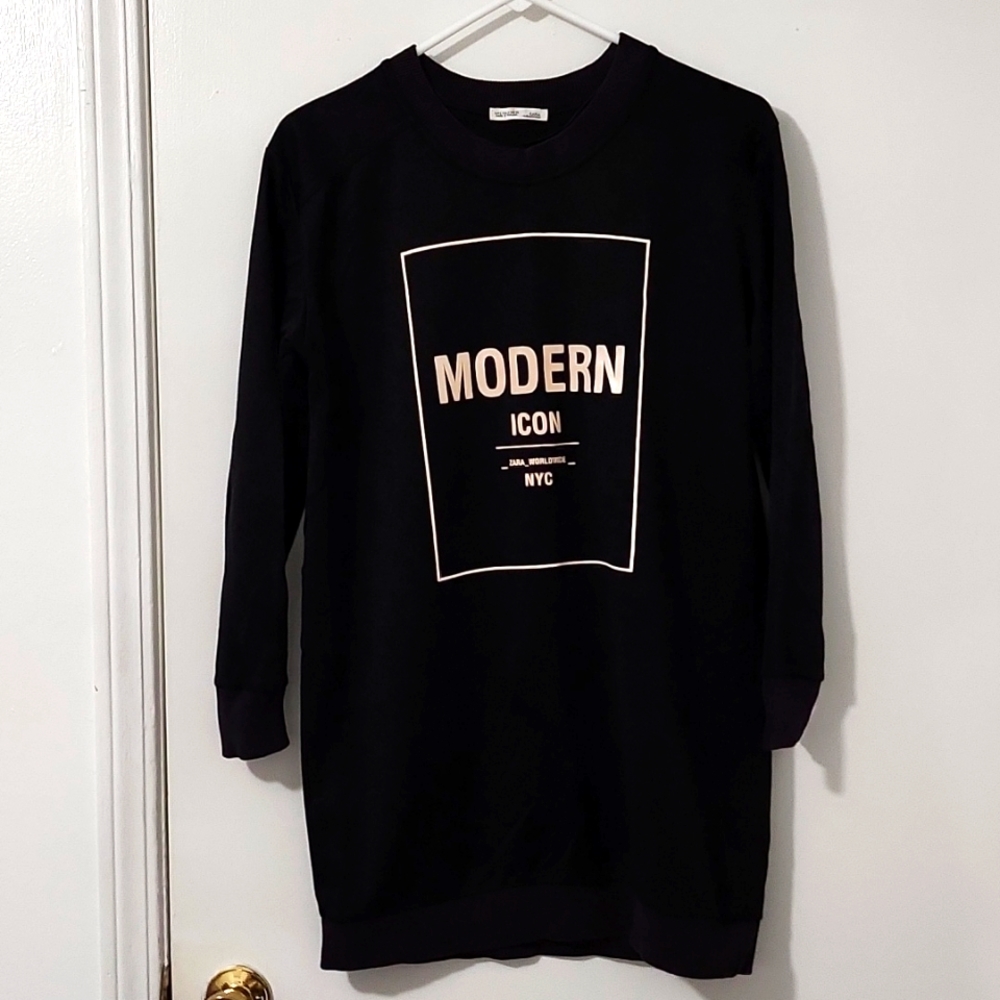 Zara Sweater Dress Black